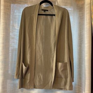 Cyrus - Womenโs Open Cardigan (Glacial Green) with Two Pockets